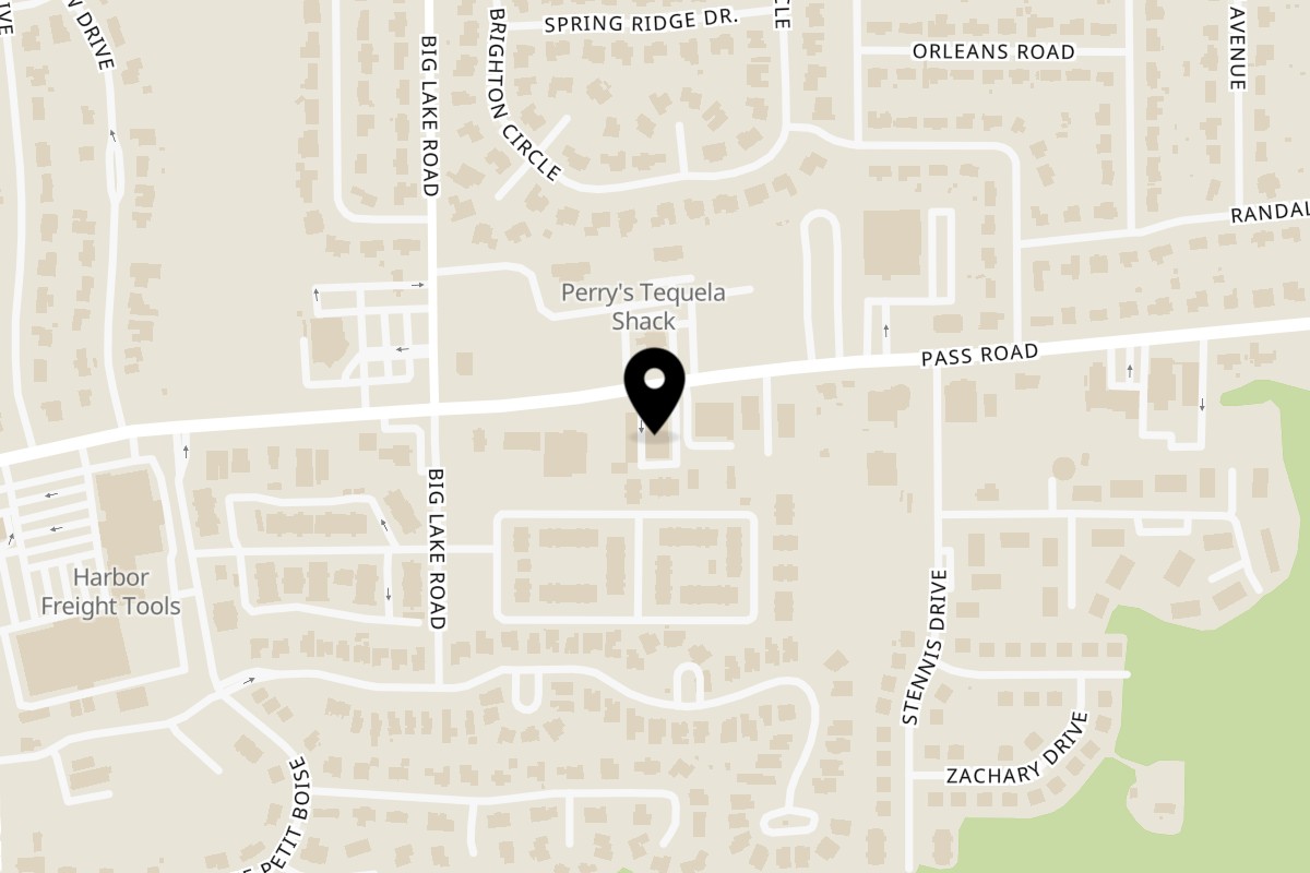 Map showing the location of Port City Cafe on 2561 Pass Rd a in Biloxi